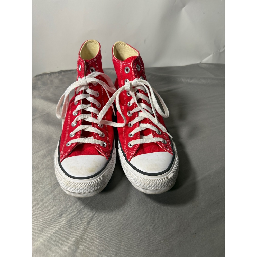 Converse Chuck Taylor All Star High Top Red Canvas Sneakers Mens 7 M9621